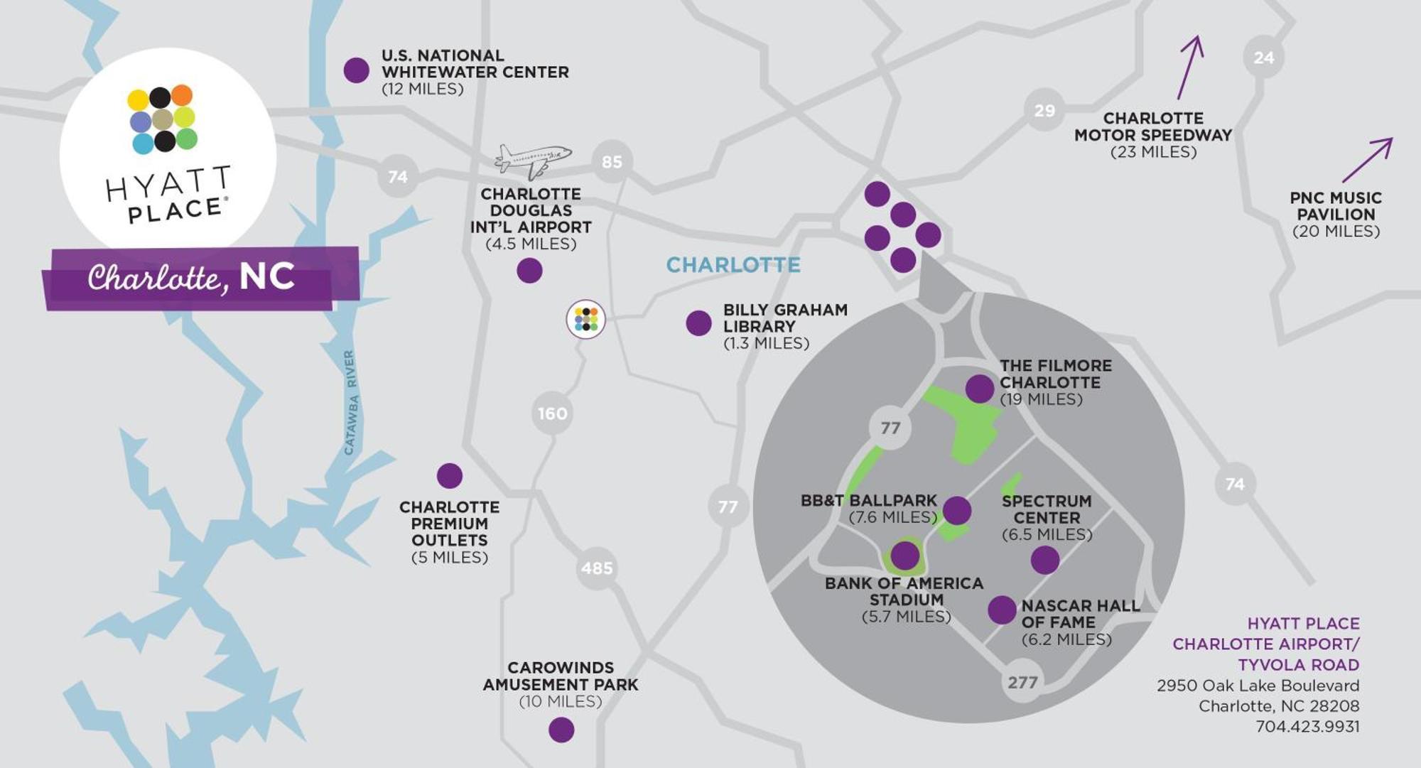 Hyatt Place Charlotte Airport Billy Graham Parkway Zewnętrze zdjęcie