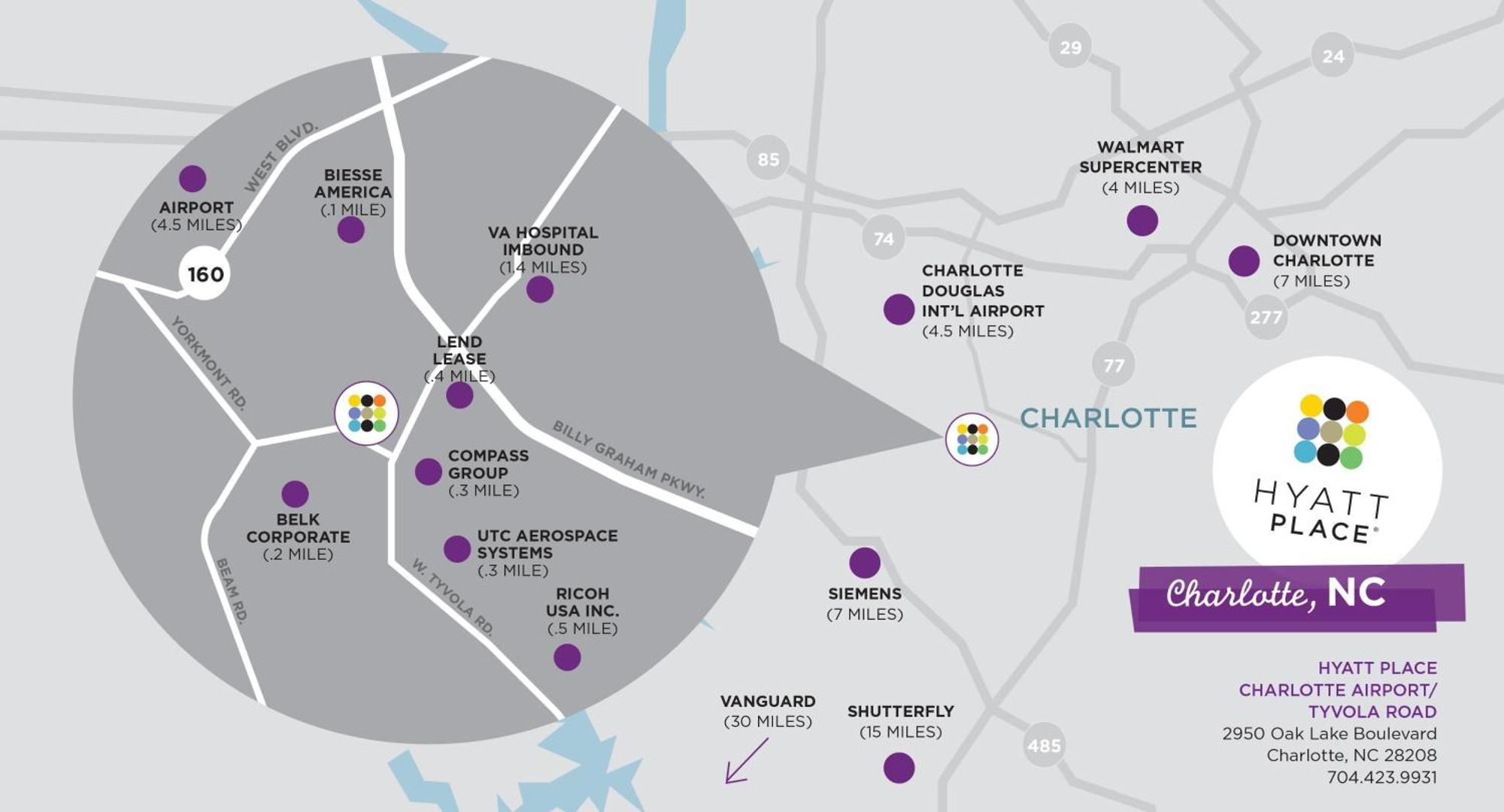 Hyatt Place Charlotte Airport Billy Graham Parkway Zewnętrze zdjęcie